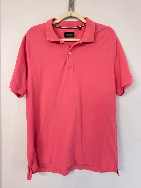 Dan John Other - Dan John Large Cotton Pink Polo Shirt Short Sleeve Preppy Gold Business Casual